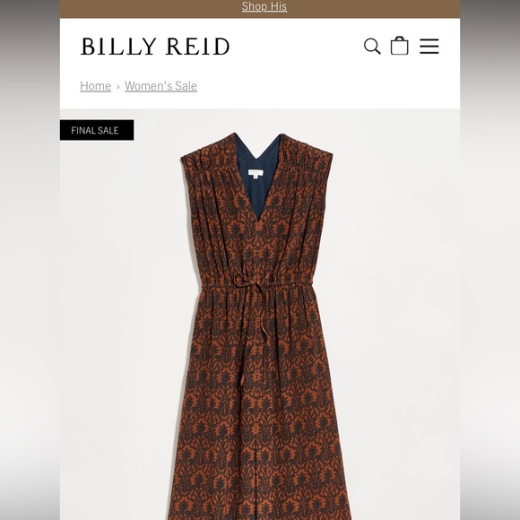 gorgeous silk print Billy Reid dress - Picture 1 of 9